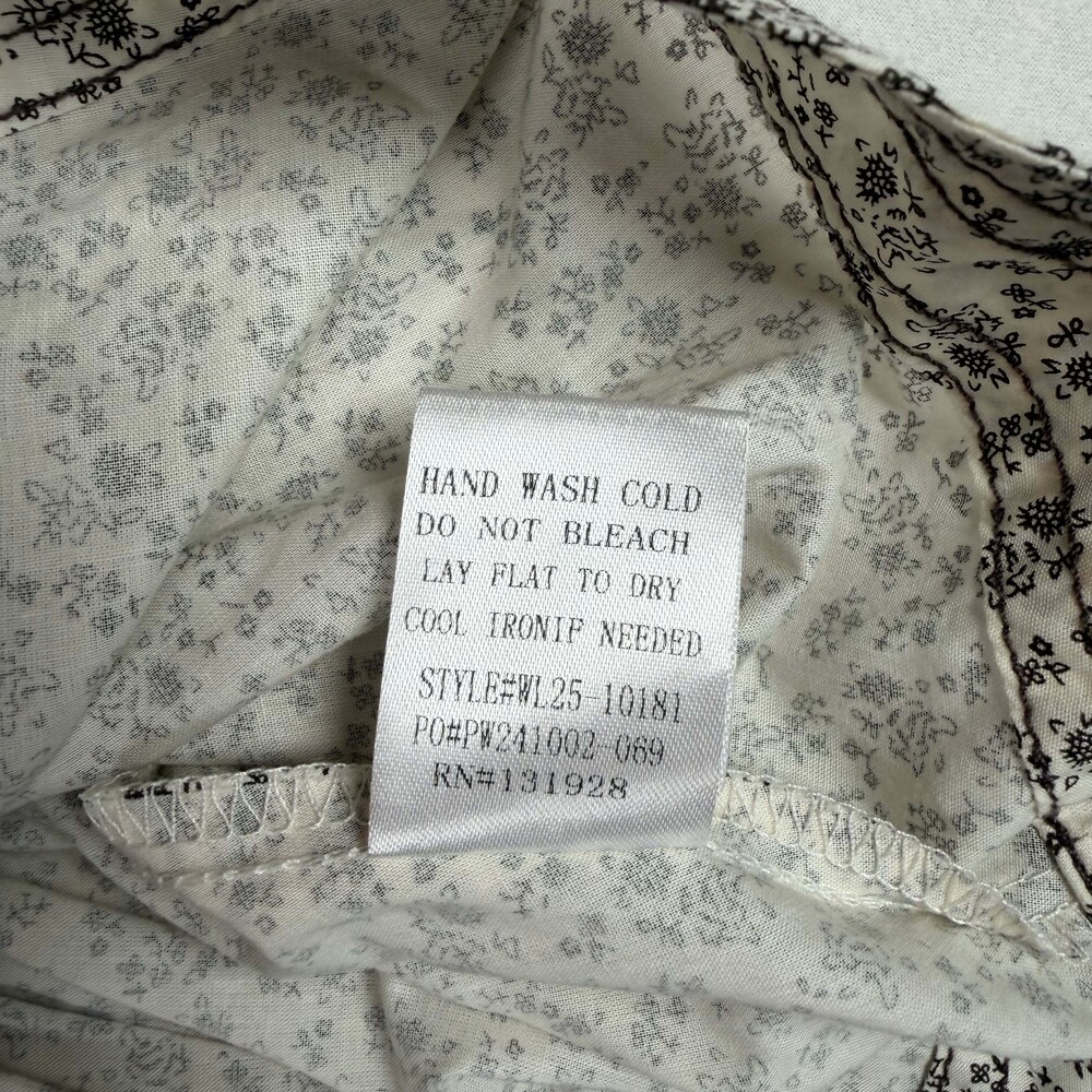 WISHLIST Ditsy Floral Babydoll Peplum 100% Cotton Top – Size Small - Picture 5 of 7